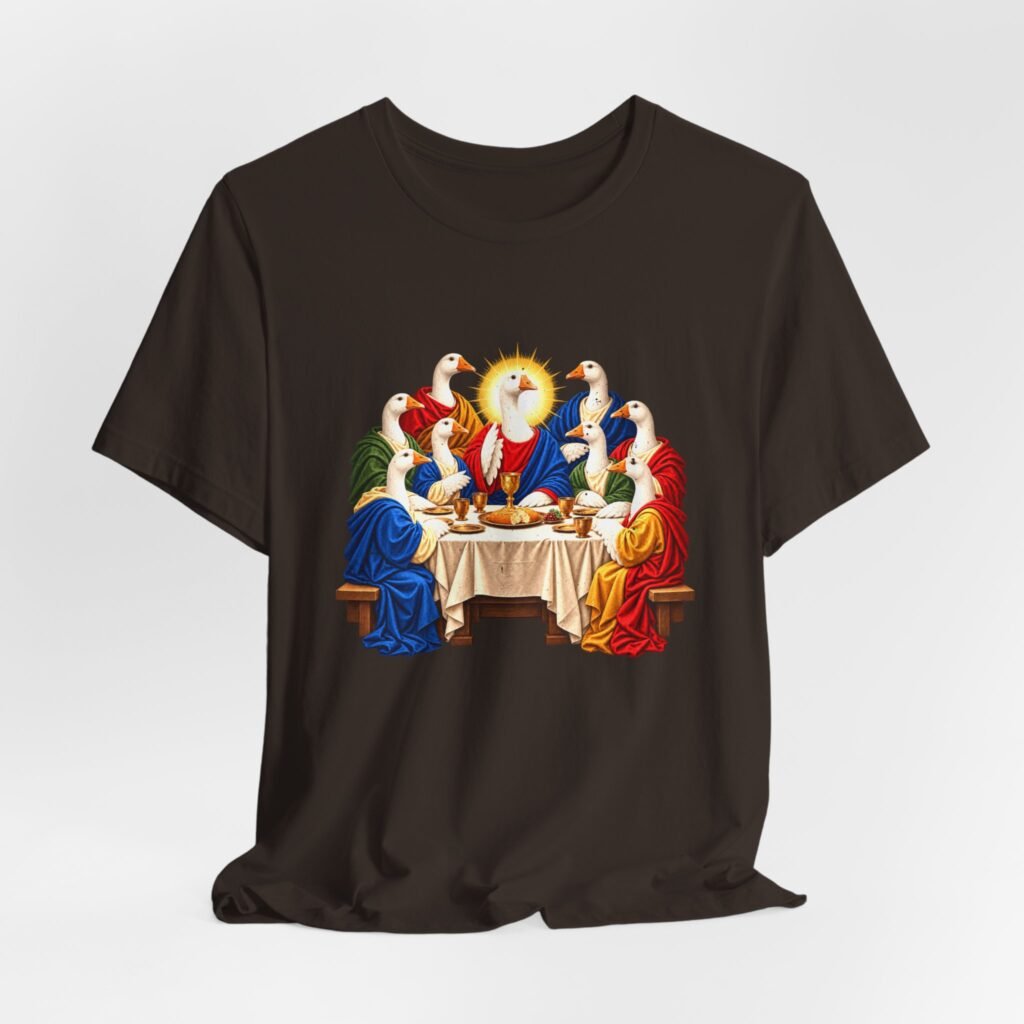 Goose Parody Holy Dinner Illustration