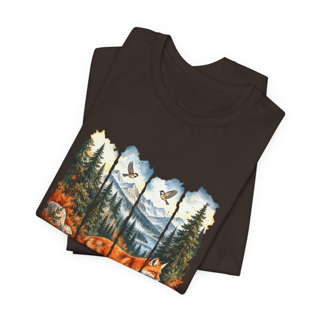 Autumn Fox in a Mountain Forest