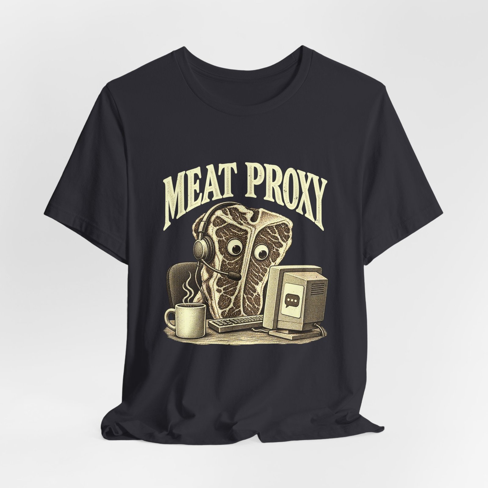 MEAT PROXY Funny Steak AI Computer Pun Graphic Tee - Image 12