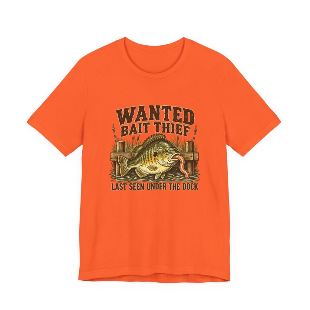Wanted Bait Thief Bass Fishing Design