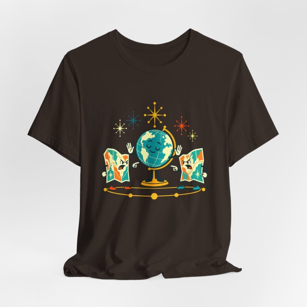 Map Drama: A Globe Between Rival Maps