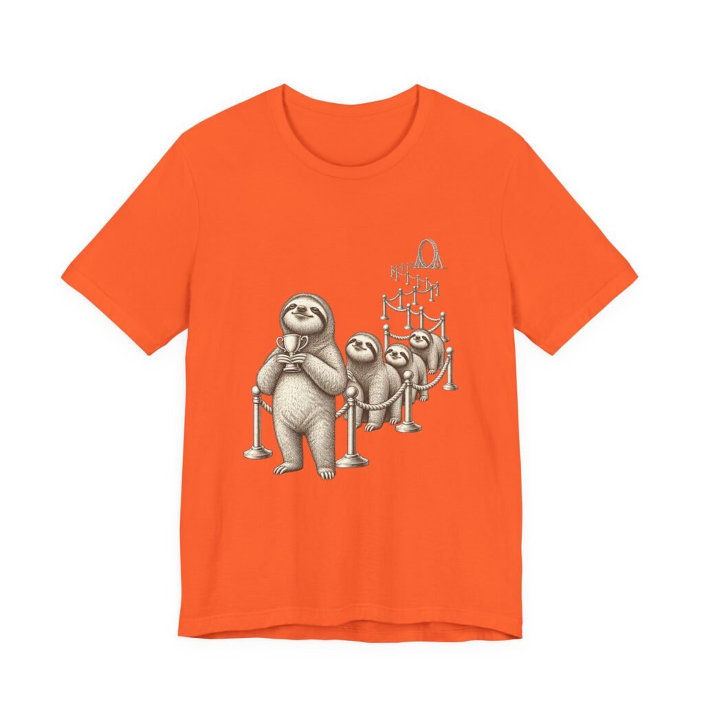 Funny Sloth First Sloth in Line Theme Park Race