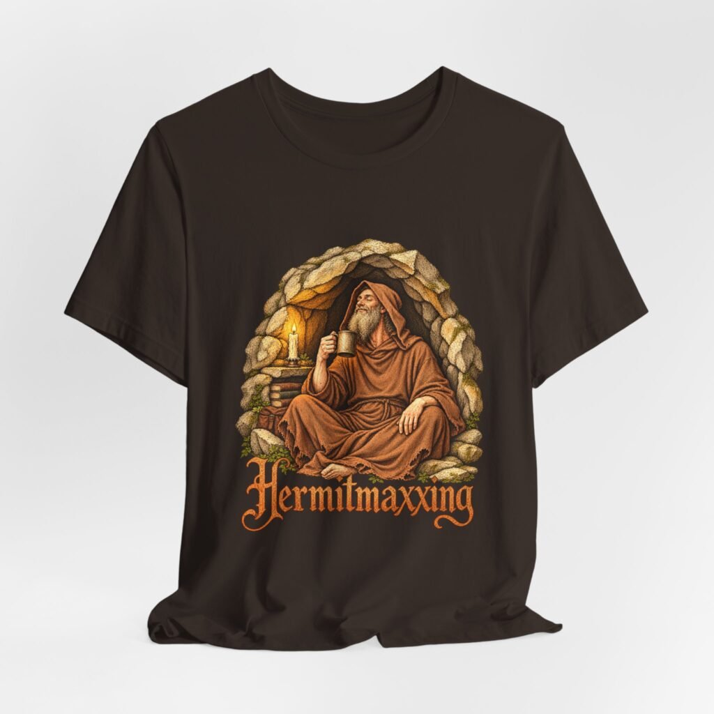 Hermitmaxxing Solitude Humor Illustration