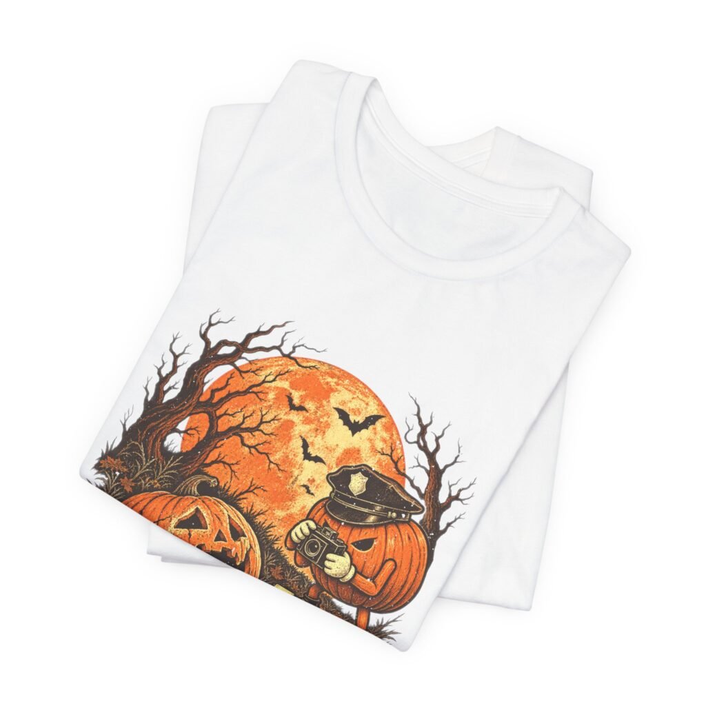 Halloween Pumpkin Scene Investigation Graphic Tee