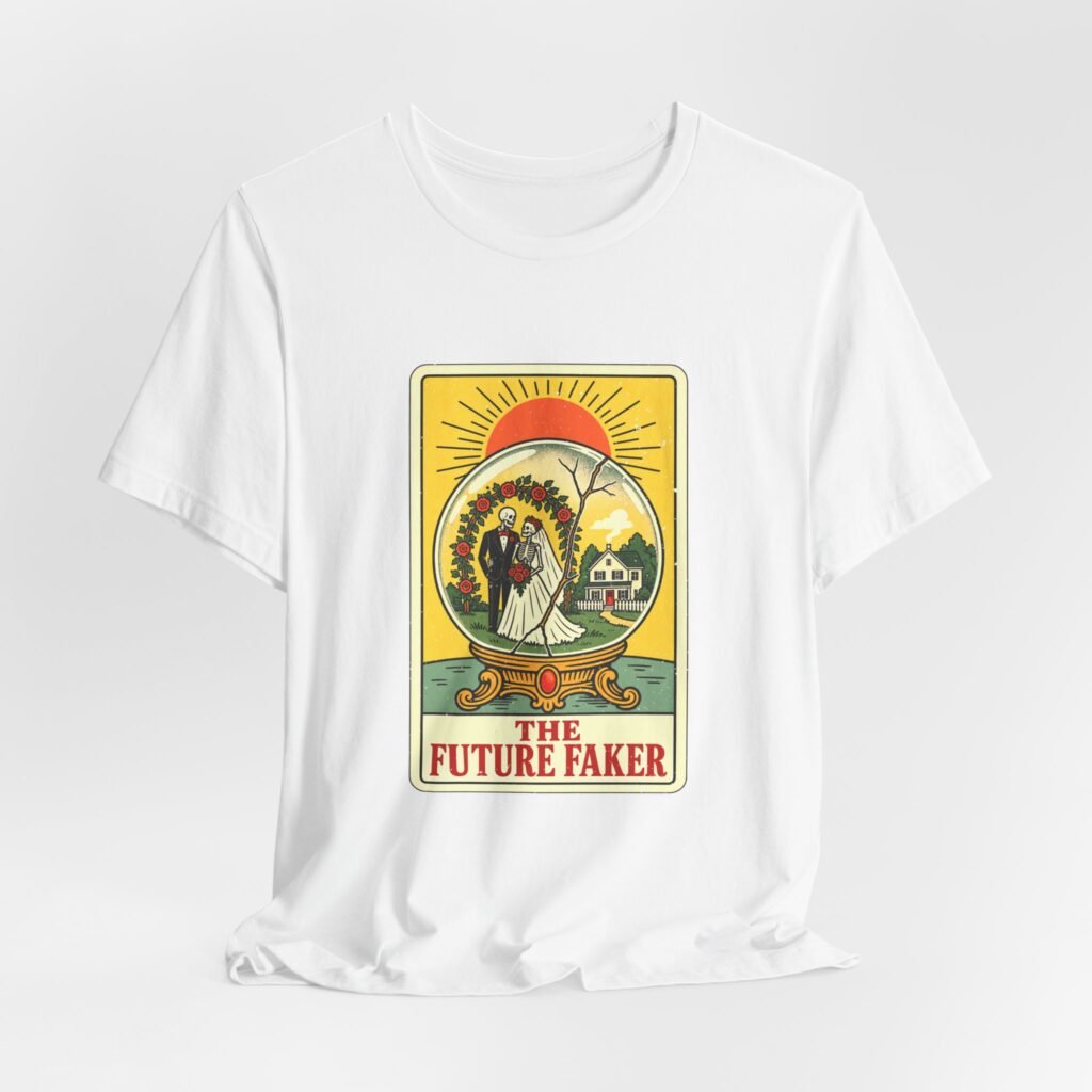 The Future Faker Skeleton Wedding Fortune Tarot Graphic Tee