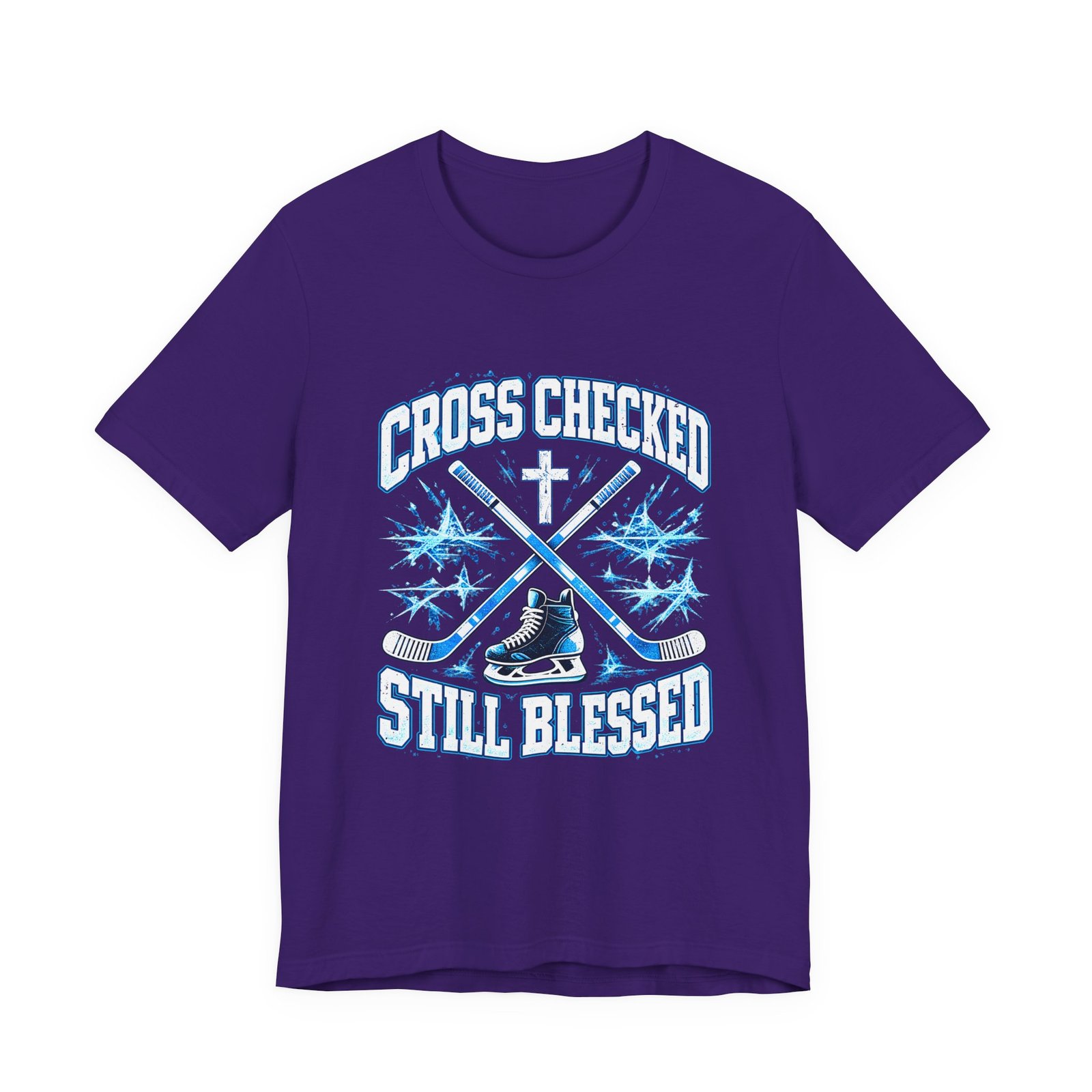Cross Checked Still Blessed Hockey Design - Image 25