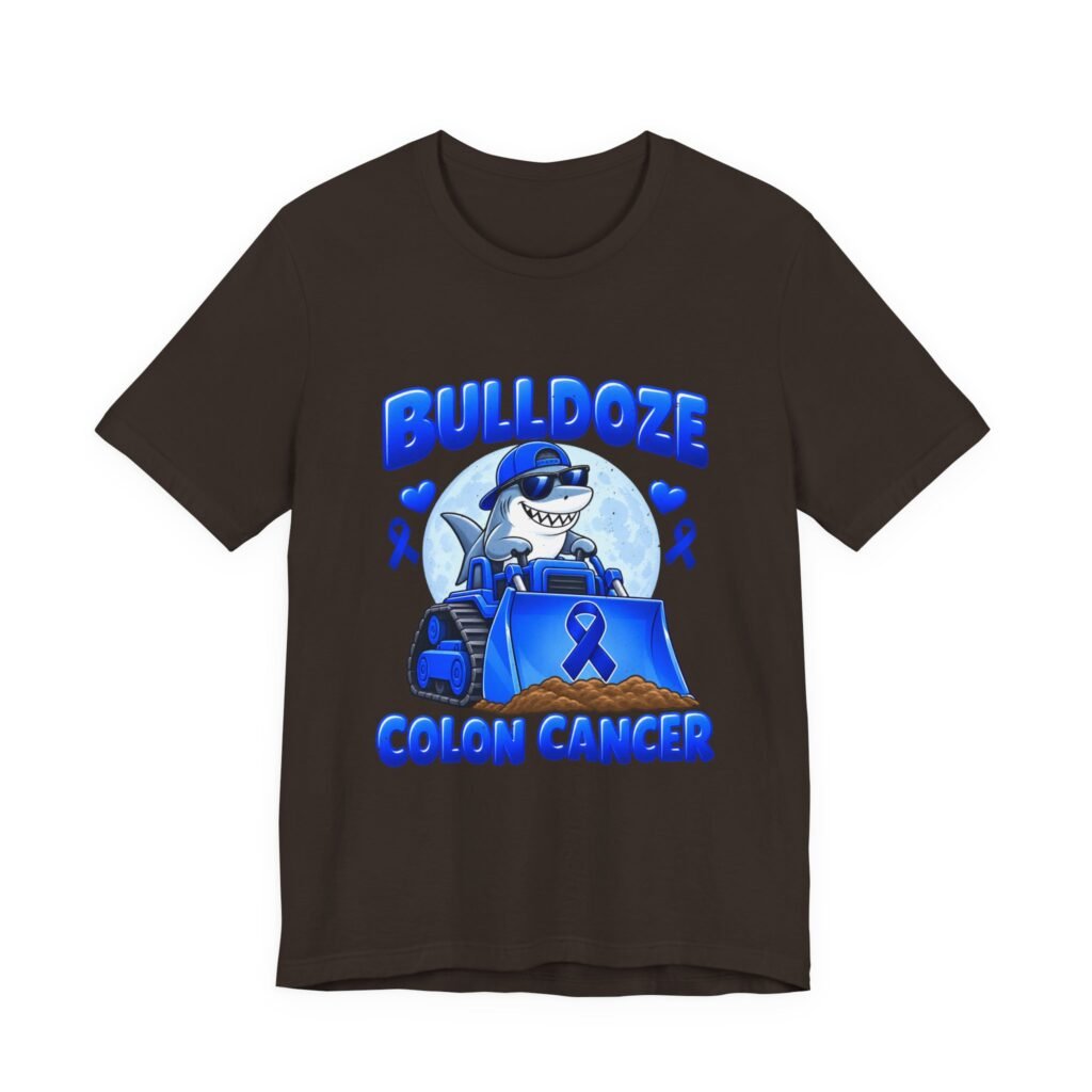 Bulldoze Colon Cancer Shark Awareness Design