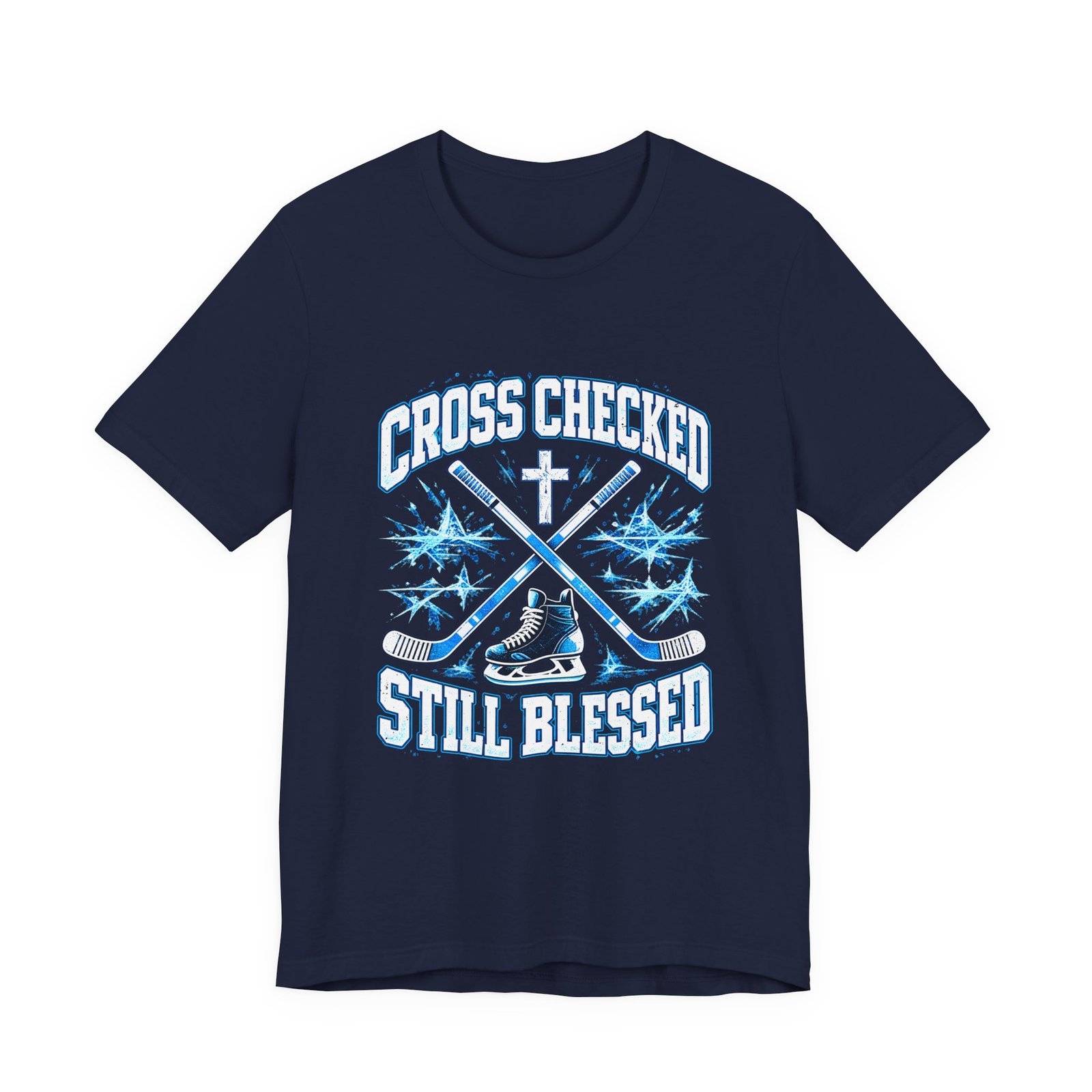 Cross Checked Still Blessed Hockey Design - Image 21