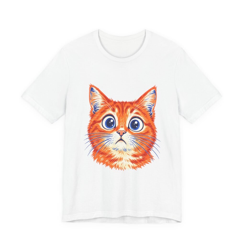 Curious Wide-Eyed Orange Cat Expression