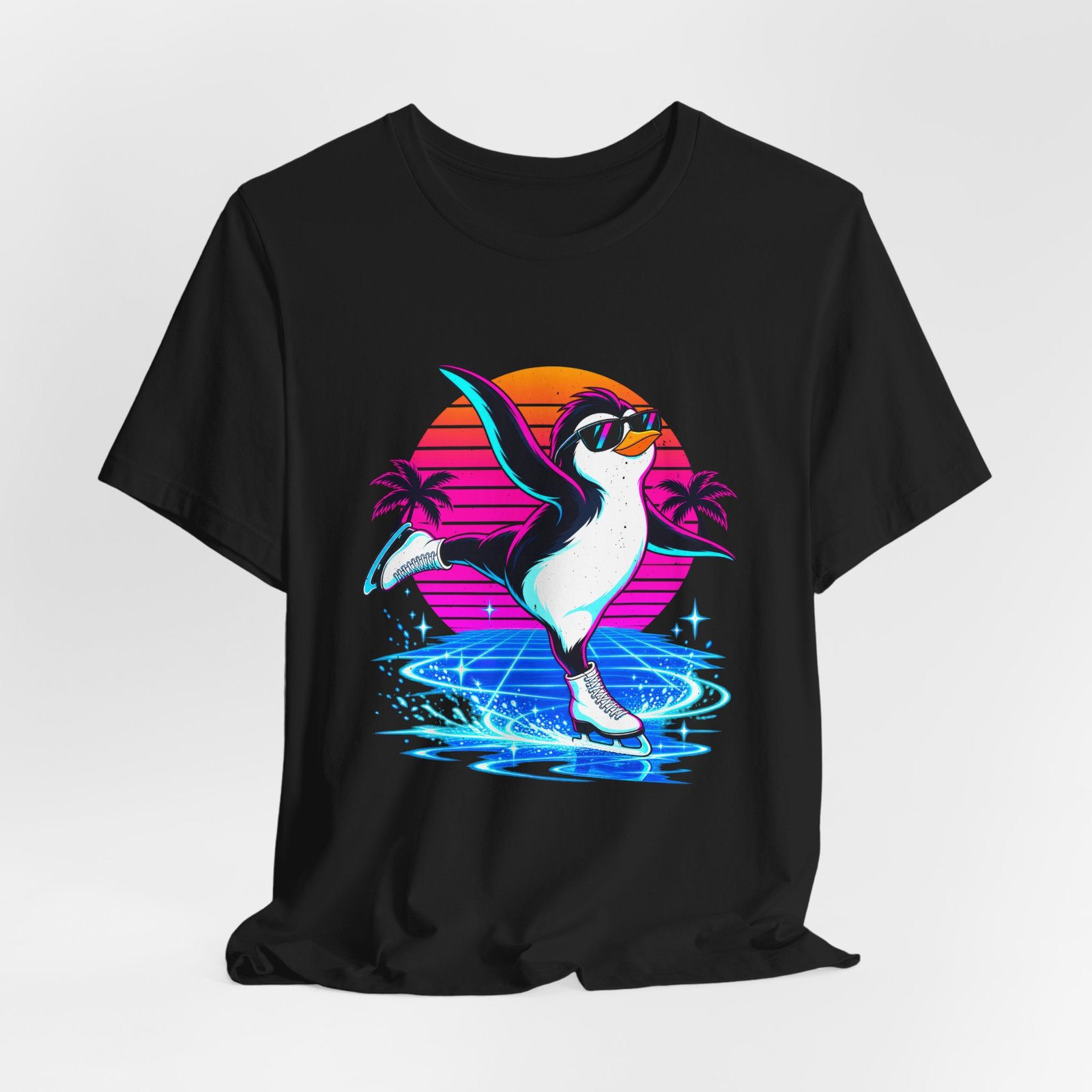 Penguin Ice Skating in a Tropical Sunset - Image 16