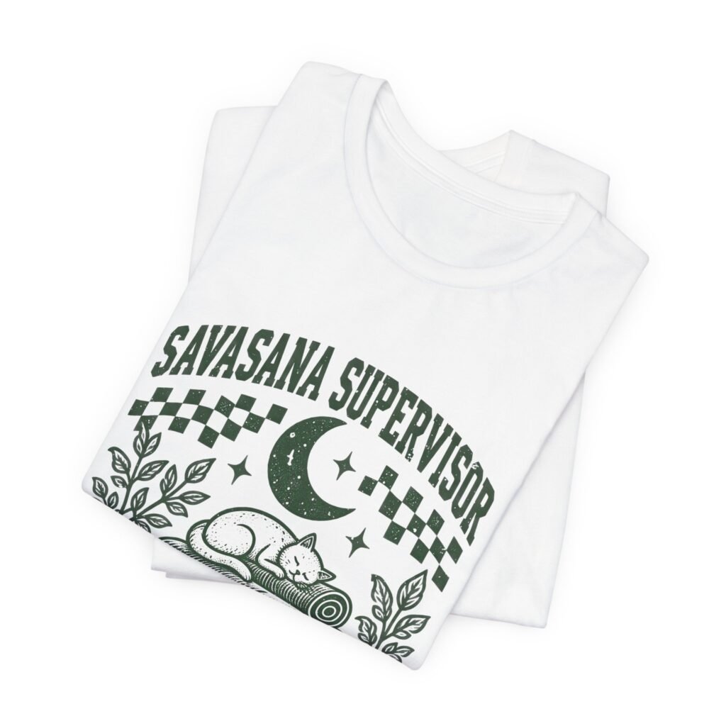Savasana Supervisor Cat Yoga Club Design