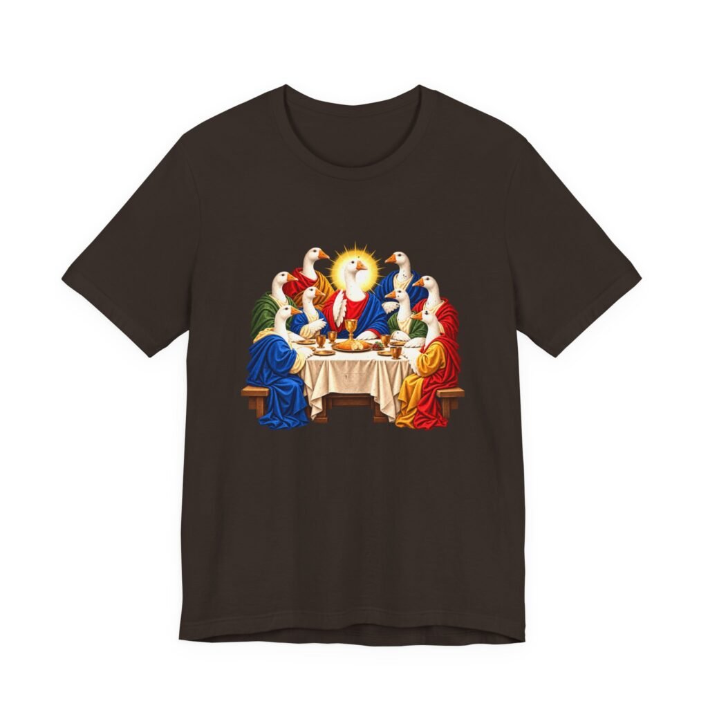Goose Parody Holy Dinner Illustration