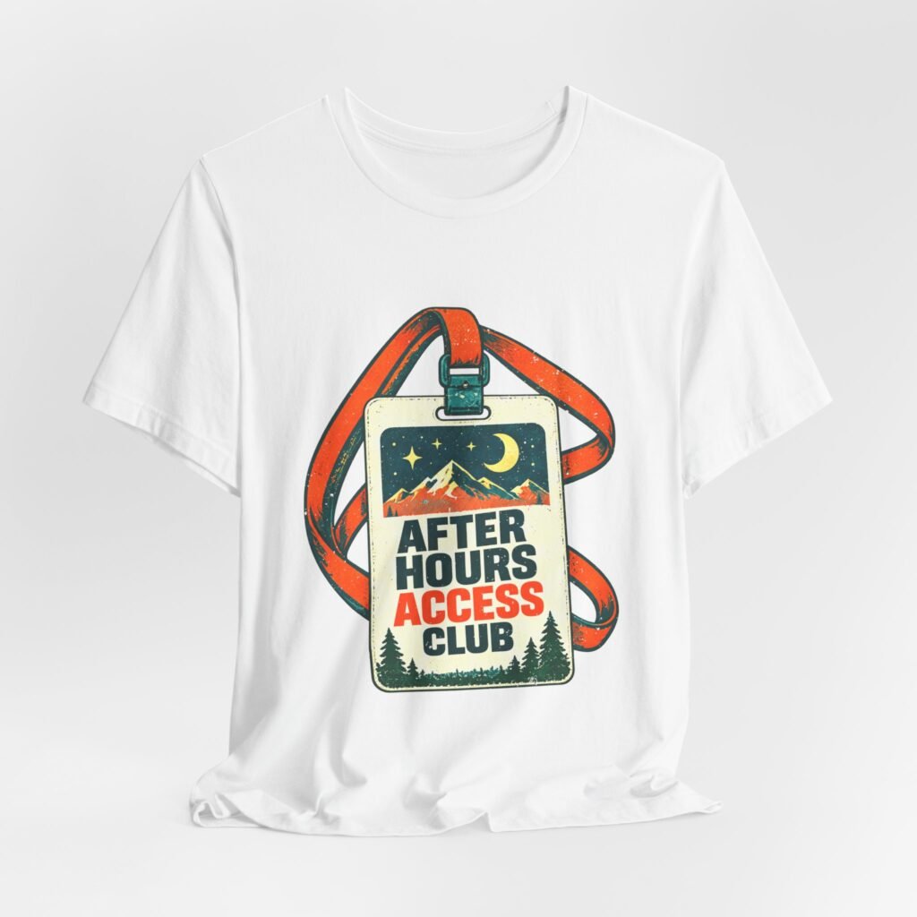 After Camping Hours Access Club Night Outdoor Graphic Tee