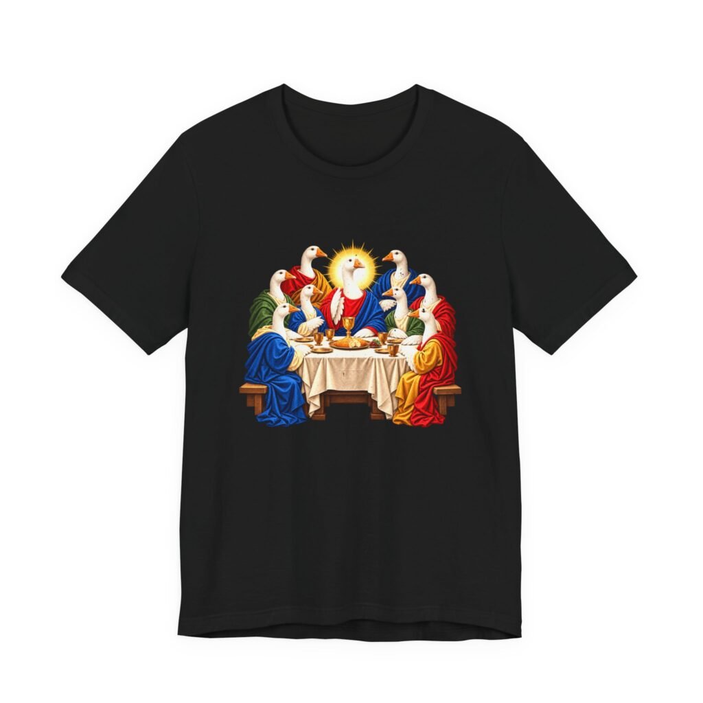 Goose Parody Holy Dinner Illustration