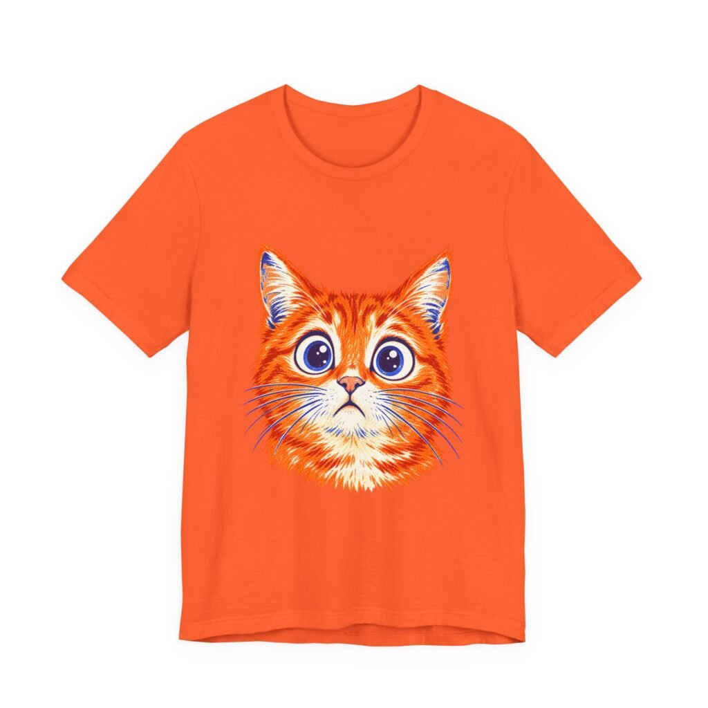 Curious Wide-Eyed Orange Cat Expression