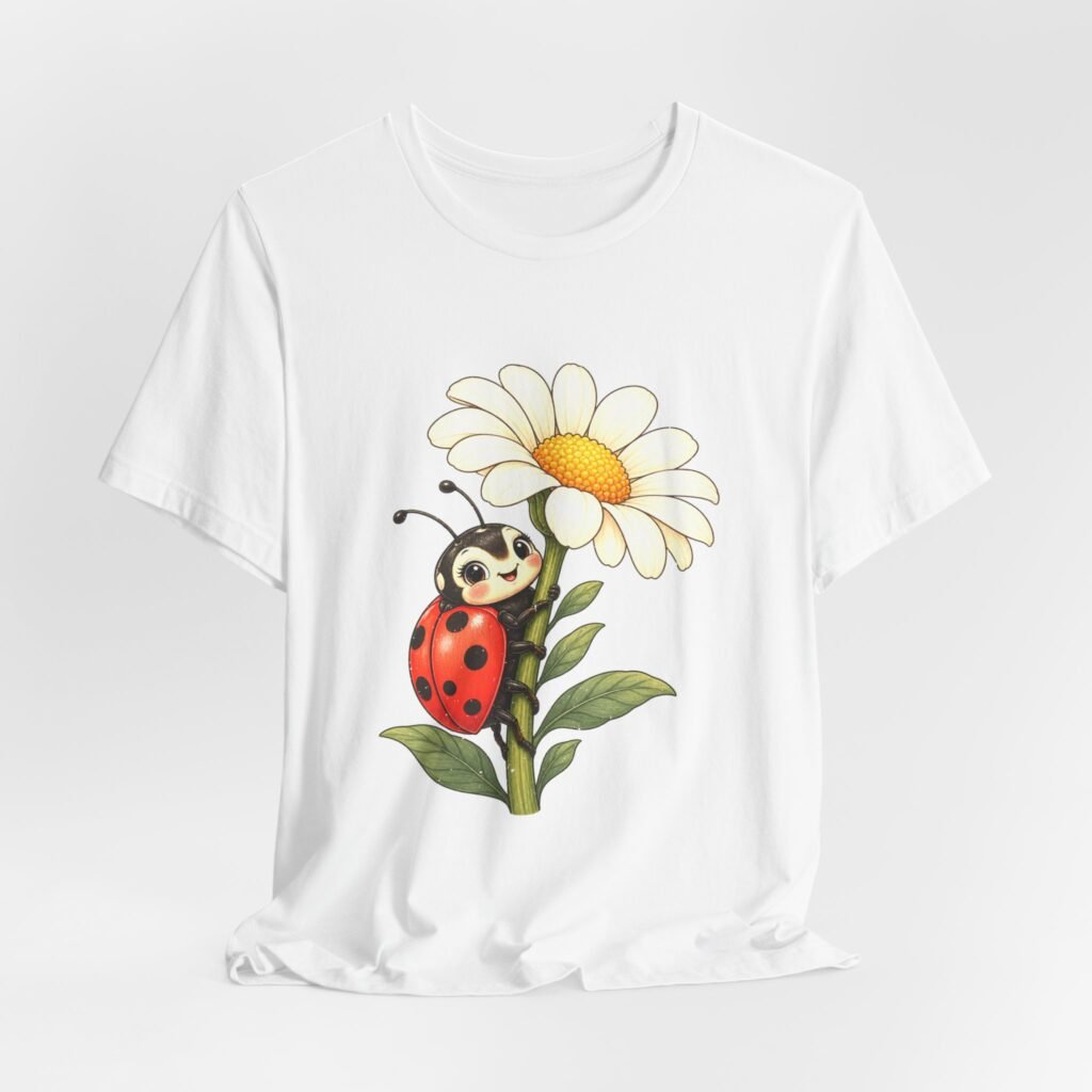 Ladybug and Daisy Garden Illustration