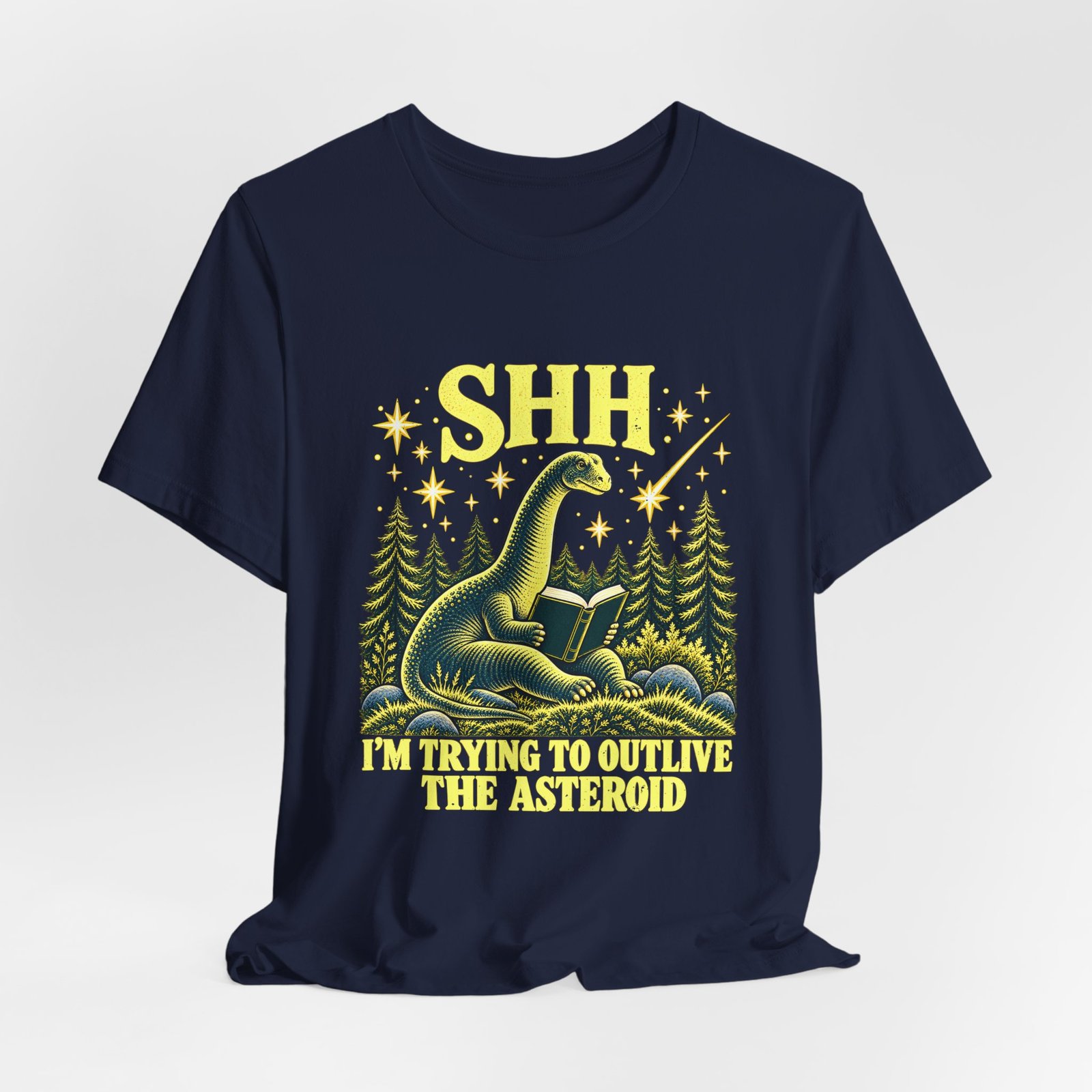 Funny Dinosaur Reading to Outlive the Asteroid - Image 24