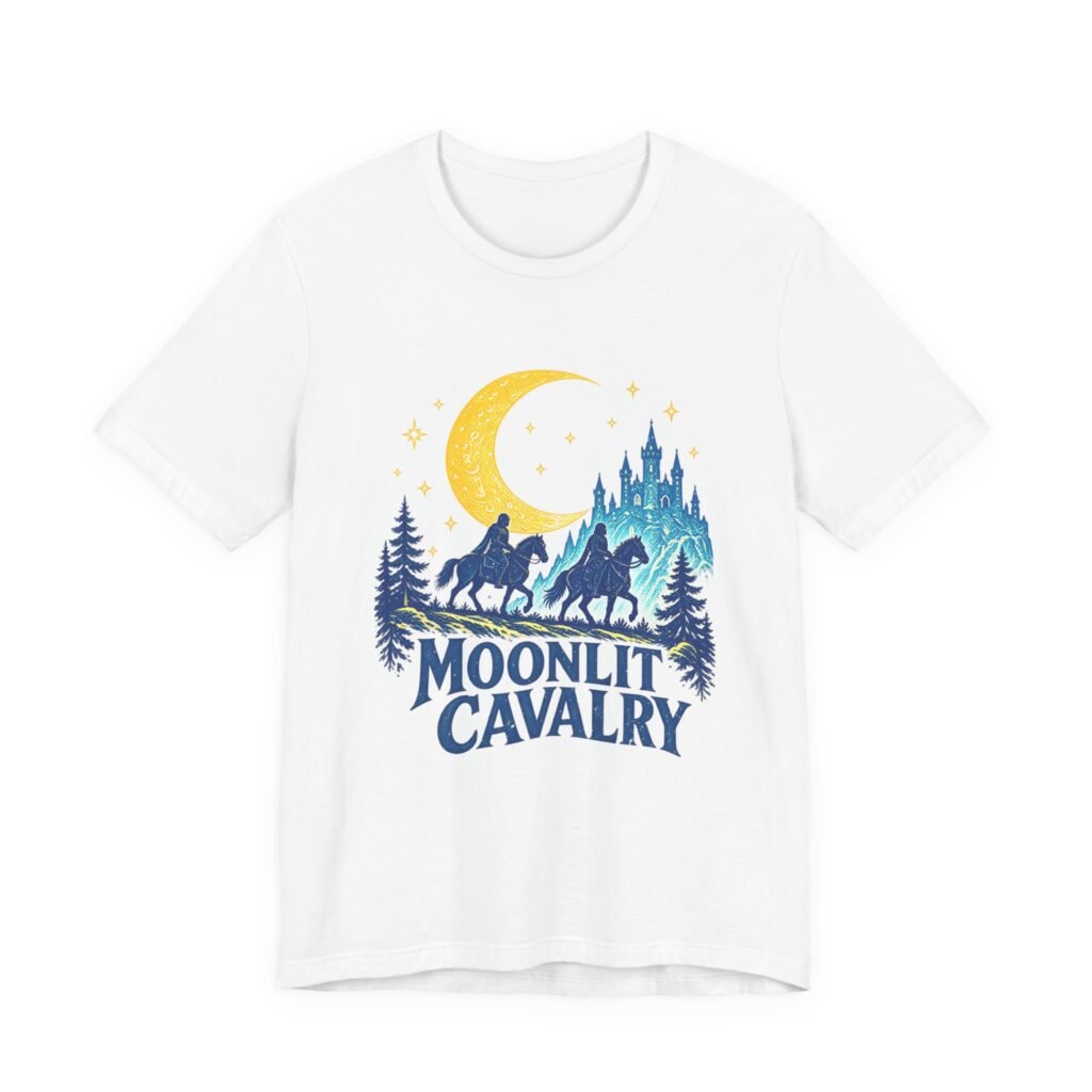 Moonlit Cavalry Horse Riders and Castle