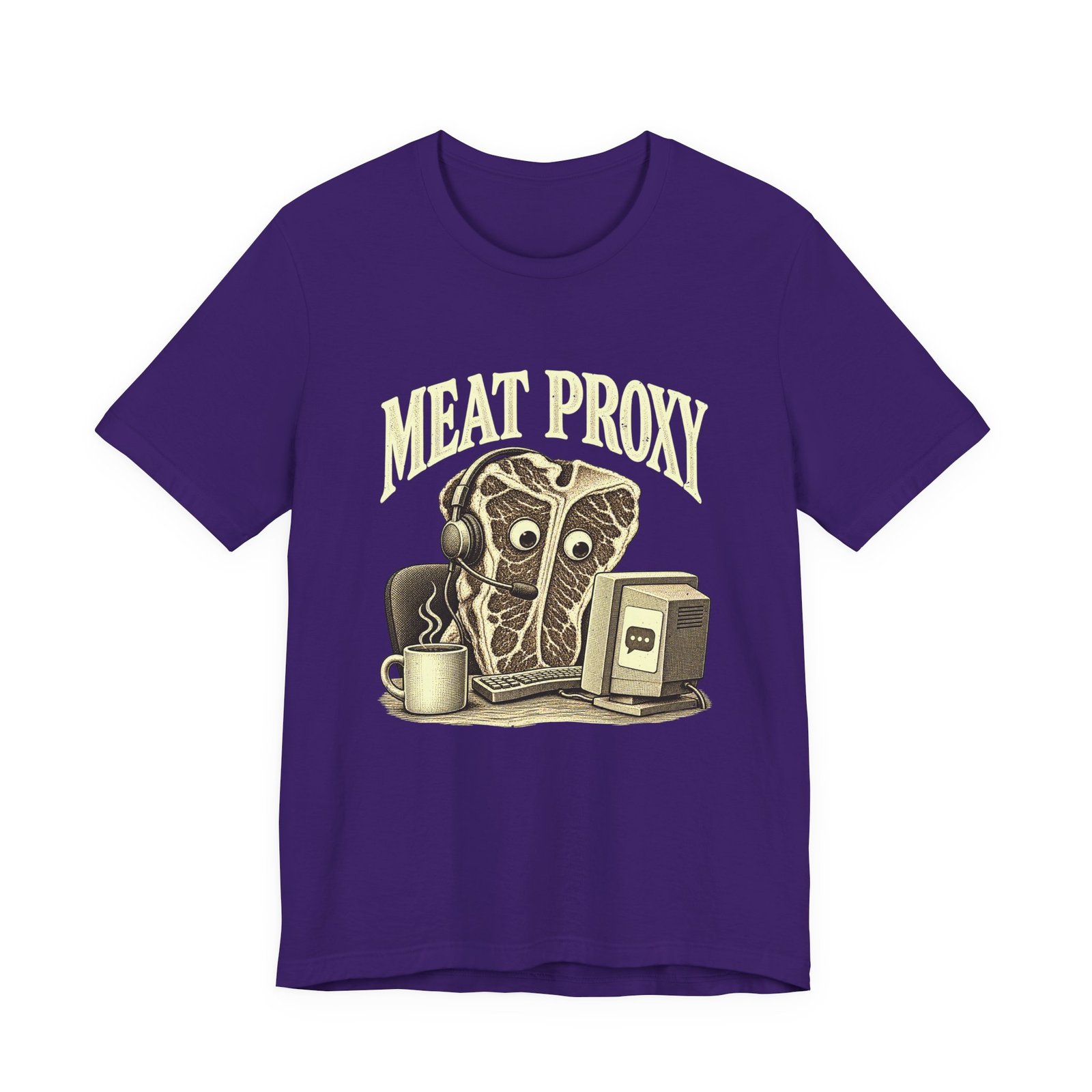 MEAT PROXY Funny Steak AI Computer Pun Graphic Tee - Image 25