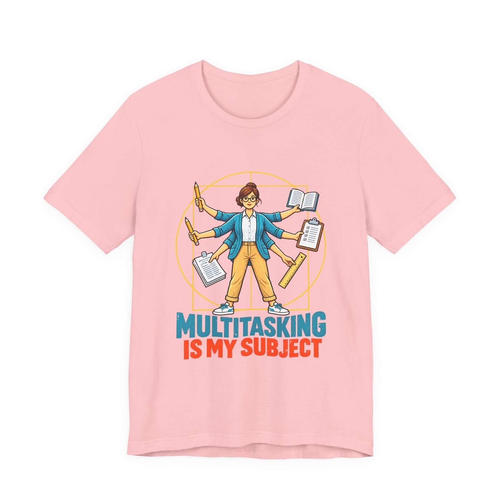 Multitasking Is My Subject Teacher Humor Graphic Tee - Image 41