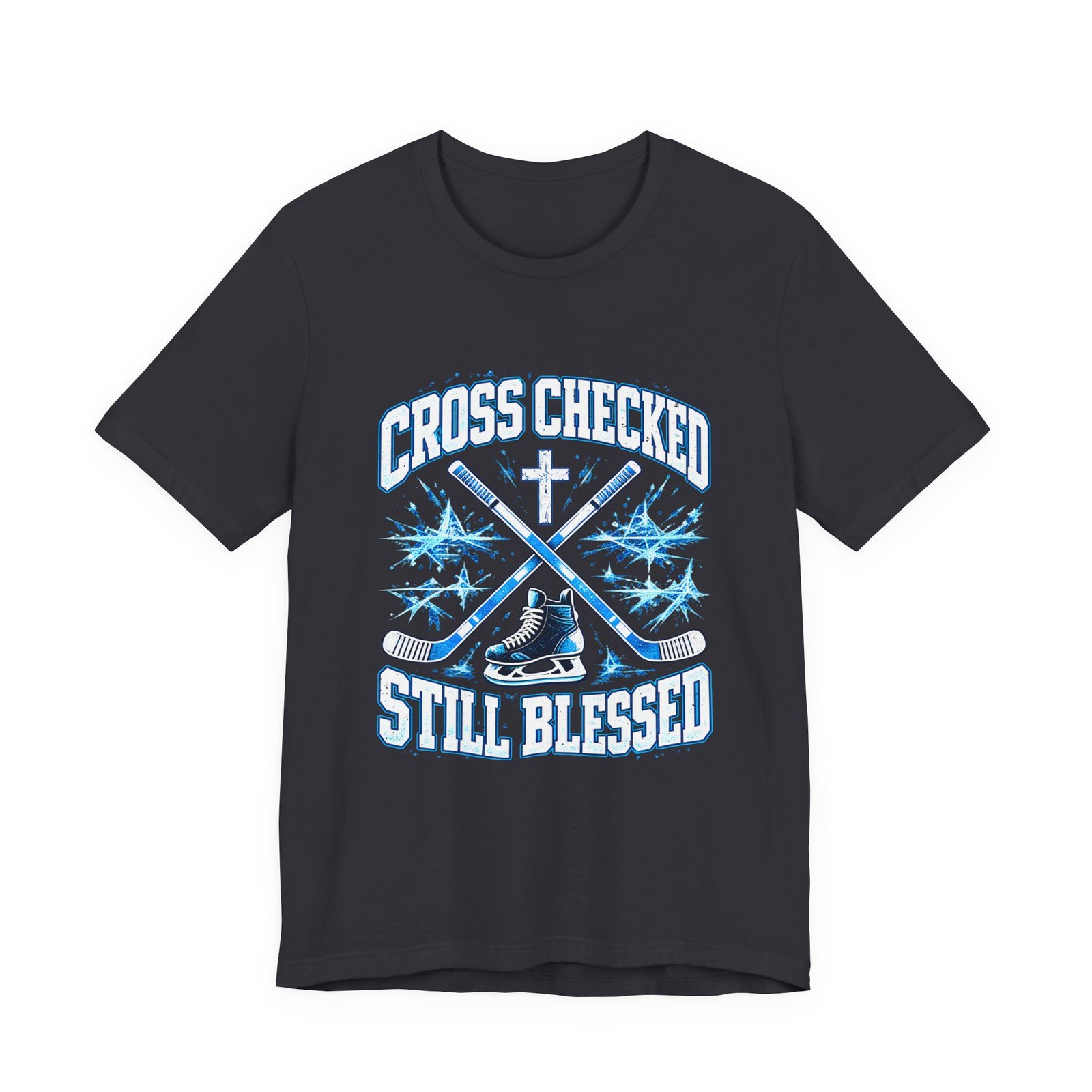 Cross Checked Still Blessed Hockey Design - Image 9
