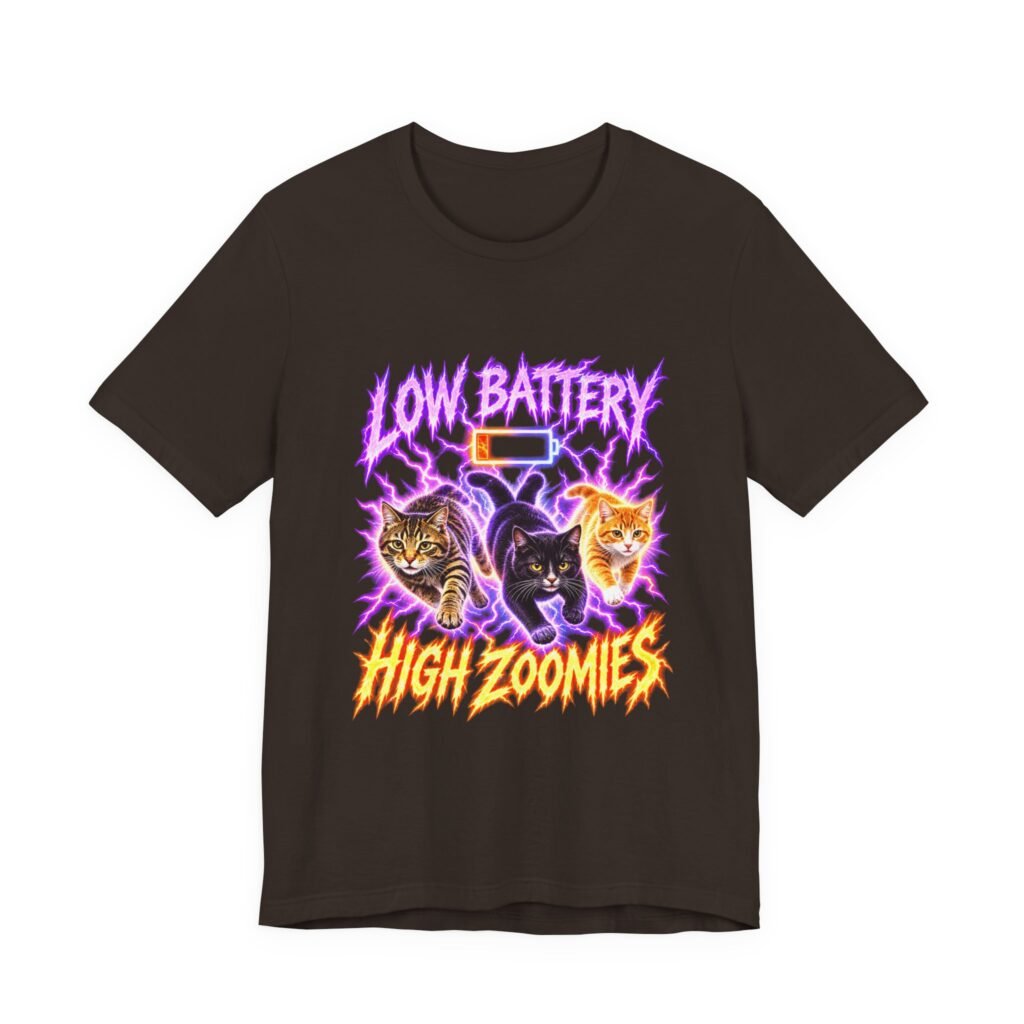 Funny Cat Zoomies Low Battery Design